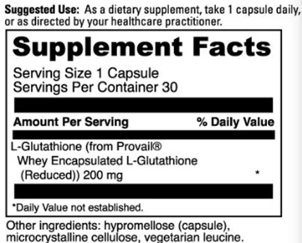 Glutathione 30 капсул Biogeek