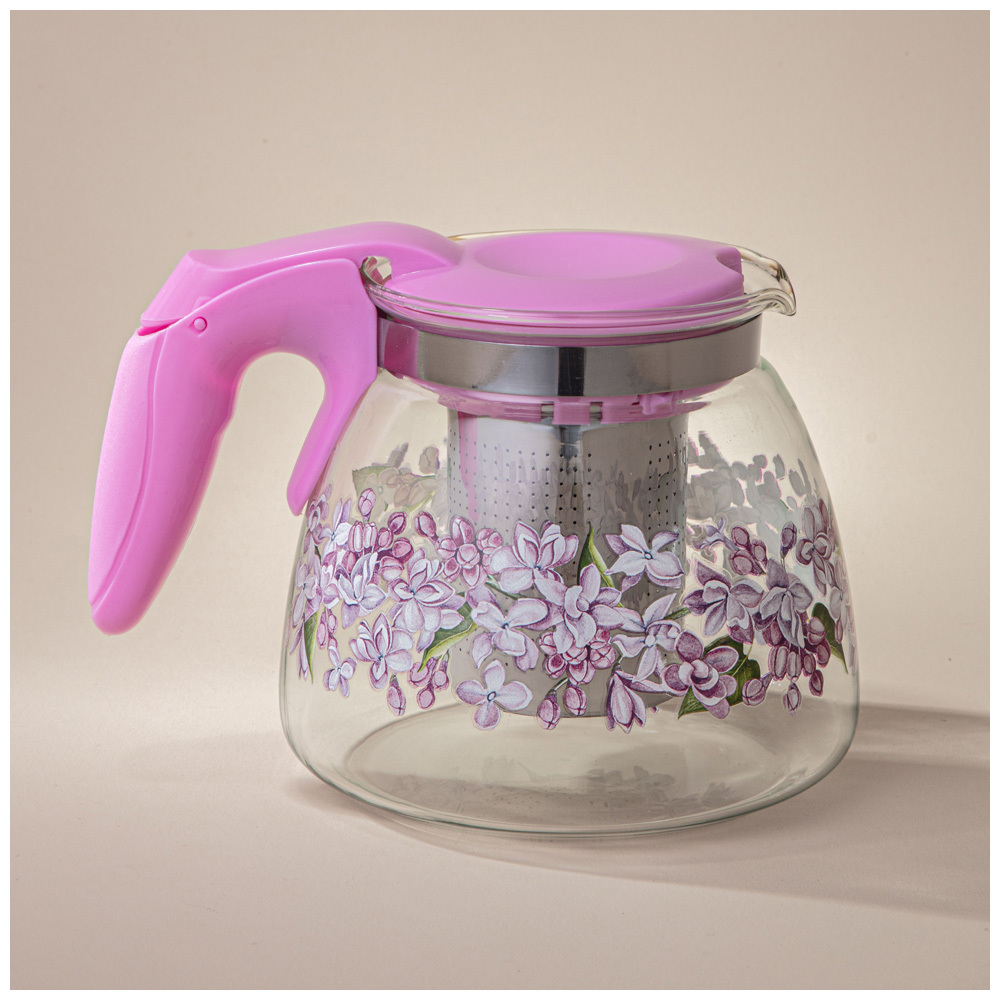 Чайник заварочный Agness с фильтром "Сирень" 900мл
