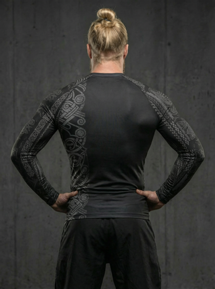 Рашгард с длинным рукавом LEGENDA Варяги чёрный