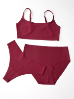 Топ цвет бордовый размер XS