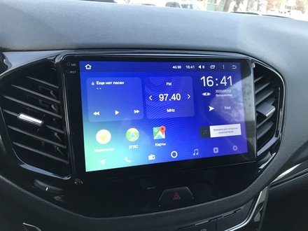 Магнитола для Lada Vesta NG 2023+ (без ШГУ, рамка черная глянцевая 9) - FarCar DX9-7289A9GL монитор 9.5" IPS на Android 13, 4+64Гб, CarPlay