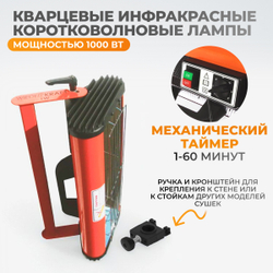 WDK-1W Однокассетная переносная ИК сушка