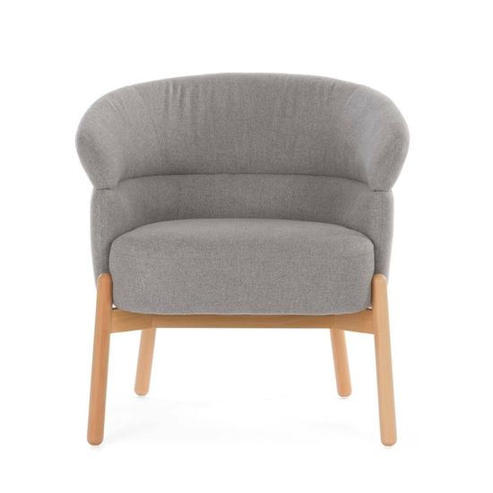 Кресло Wally Wood серое 