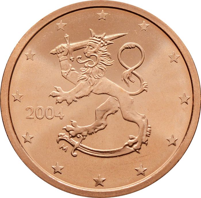 2 евроцента 2004 Финляндия (2 euro cent)