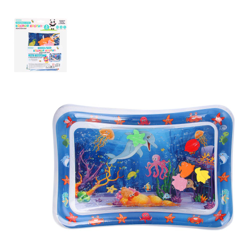 Игрушка развивающая водный коврик ИГРОЛЕНД "Морской мир", PVC, 50х69х8см