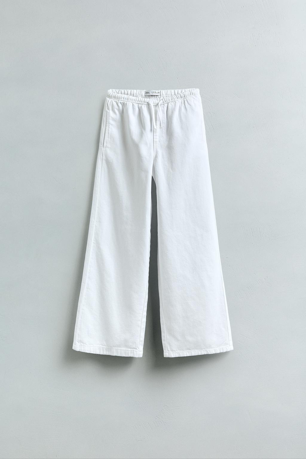 Джинсы wide leg со шнурками