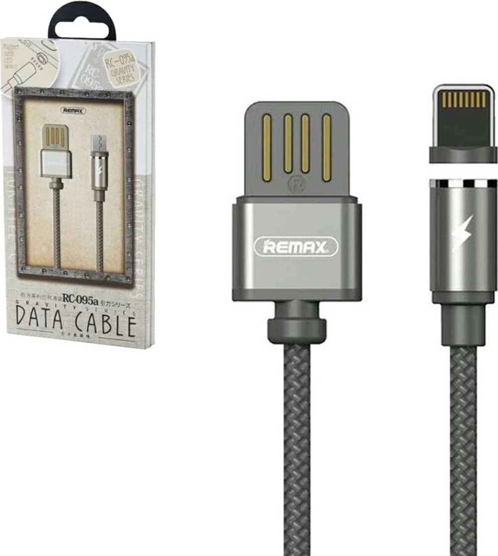 Кабель 1m USB/Lightning RC-095i Remax black