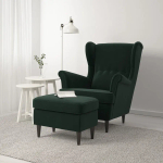 Табурет для ног - IKEA STRANDMON, 60х40х44 см, зеленый СТРАНДМОН ИКЕА