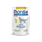 Влажный корм для стерилизованных кошек из курицы паучи Monge Cat Monoprotein 0,085кг