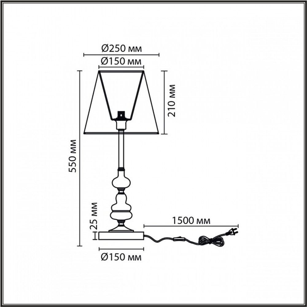 Настольная лампа декоративная Lumion KENTUKI 8283/1T
