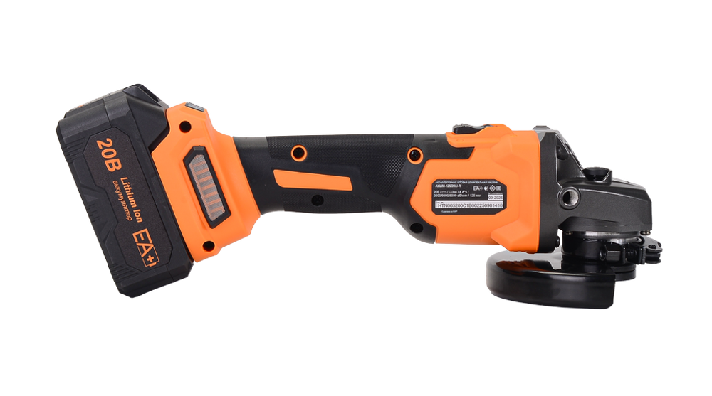 Углошлифовальная машина аккумуляторная Вихрь АУШМ-125/20Li-R (в комплекте 1 АКБ и ЗУ) ЕА+ в кейсе