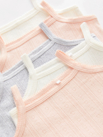 Боди без рукавов для малышей Next N35-575, 5 шт., Бежевый, Розовый