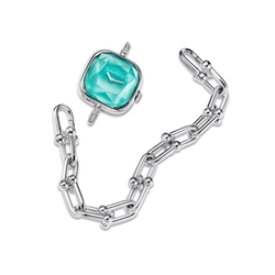 Часы - браслет из серебра 925 с бриллиантами ,Tiffany 💠Hard Wear watch blue