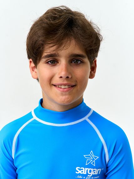 Футболка рашгард лонгслив Sargan Агидель UPF 50+  детская синяя