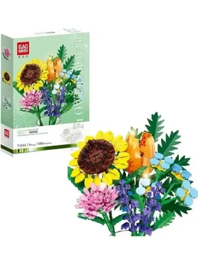 Конструктор Flowers Букет цветов 499 деталей T1044, подарок