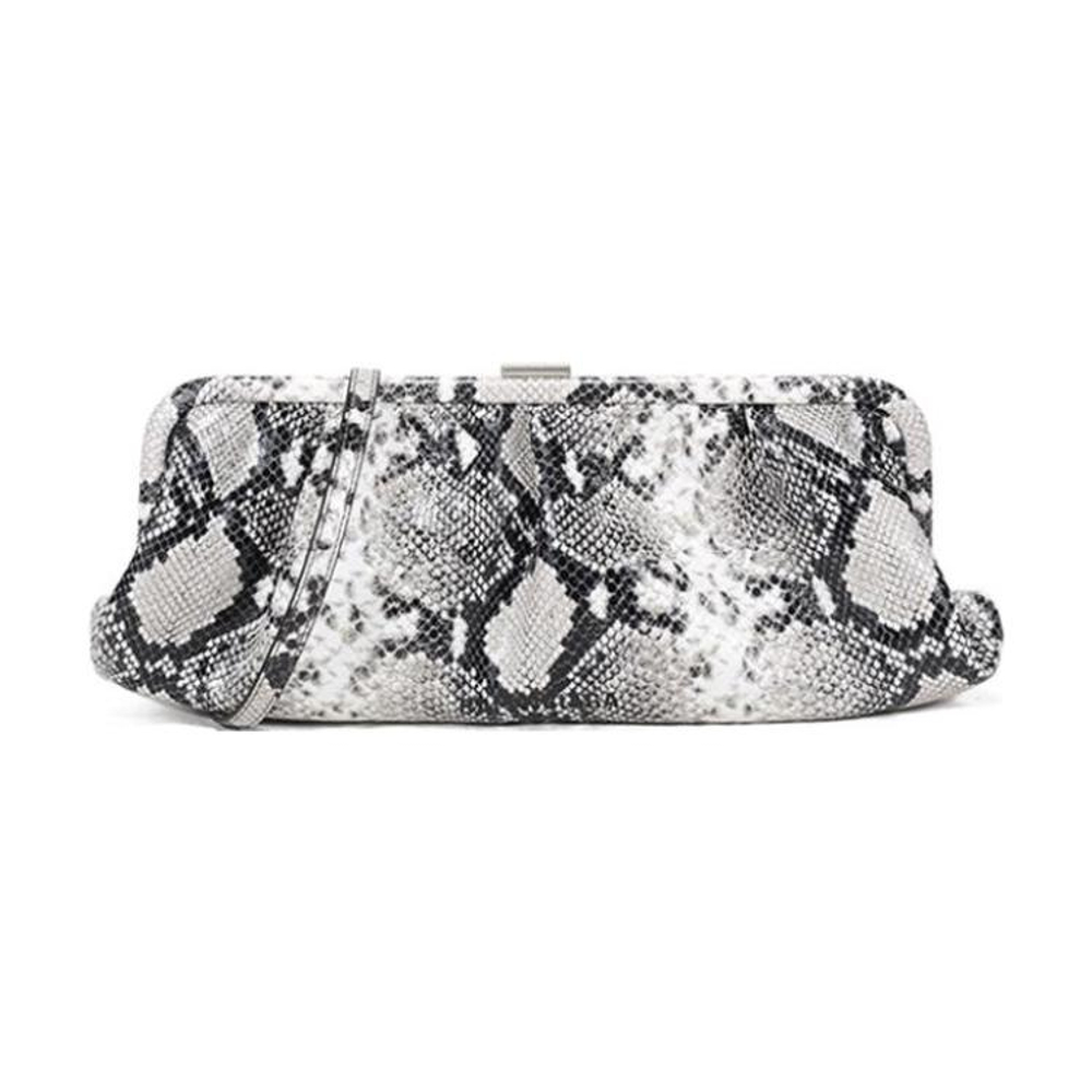 Balenciaga Leather Shoulder Bag One Shoulder Crossbody Clutch Extra Large Women"s Black White Multicolor