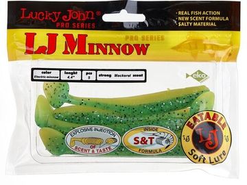 Виброхвосты съедобные LJ Pro Series MINNOW 4.4in (11,1 см), цв. T18, 5 шт.