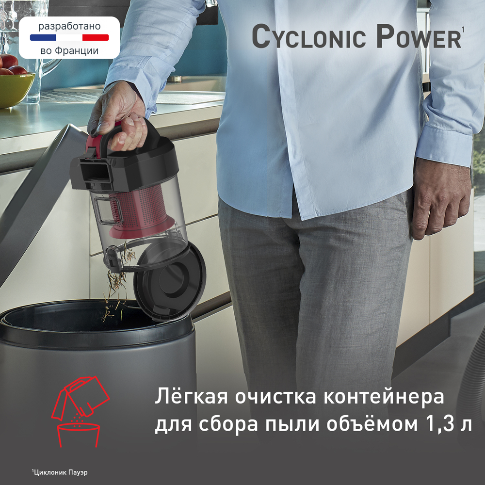 Пылесос с контейнером Tefal Cyclonic Power TW1923RH
