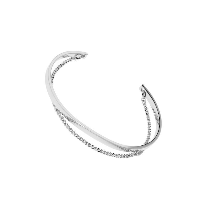 Браслет Серебряный Незавершённый с Цепью