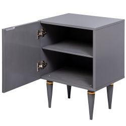 Тумба прикроватная Тропик Классика Серый Голд левая