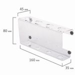 Держатель магнитный для 4 маркеров для доски (85х160 мм), прозрачный акрил, BRAUBERG, РОССИЯ, 235530