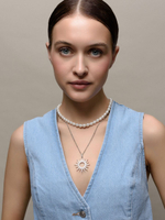 Чокер "Pure" из перламутра 35 см Silver