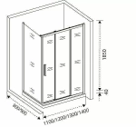 Душевой уголок Good door ORION WTW+SP 120x80 матовый