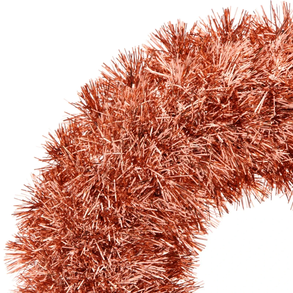 Венок декоративный TINSEL «Яркие переливы» 38 см, Медный