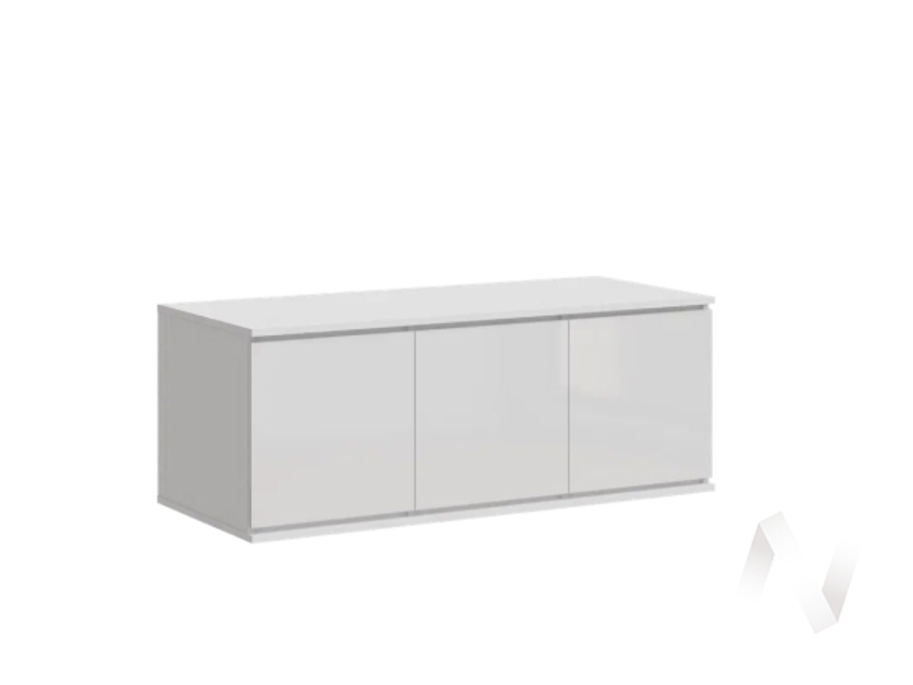 Антресоль к шкафу (1200) МС Челси (белый/белый глянец холодный)