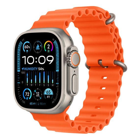 Apple Watch Ultra 2 GPS + Cellular, 49mm, корпус из титана, ремешок Ocean оранжевого цвета (2023)