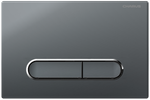Клавиша для инсталляции CHARUS Magnus FP.340.GRP.01, графит матовый с хромированной окантовкой клавиш