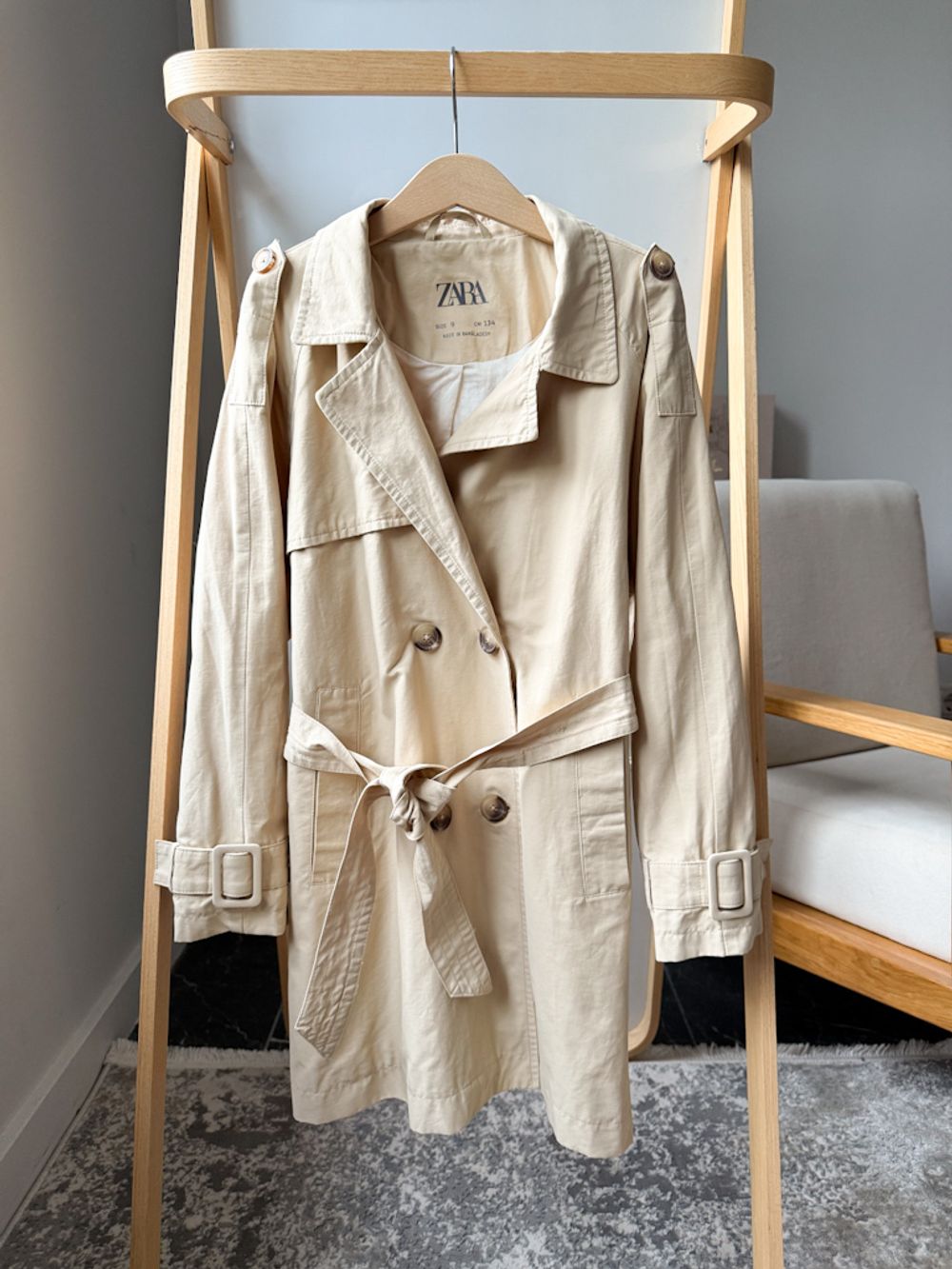 Хлопковый плащ Zara. 134