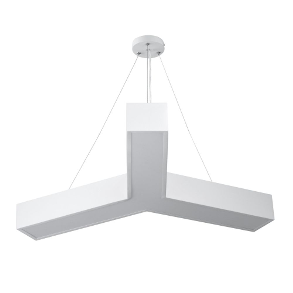 Светильник LED ЭРА Geometria SPO-142-W-40K-044 Igrek 44Вт 4000К 3500Лм IP40 800*800*80 белый подвесной | Декоративные светильники Geometria
