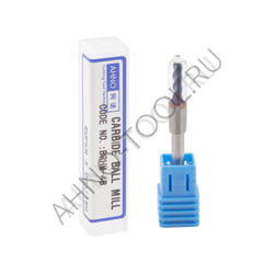 Фреза твердосплавная сферическая  3мм (L=50, l=6, хв=4) Z4 35° по закаленной стали BRHM-4B-R1.5S HRC