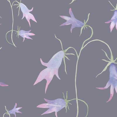 Колокольчики фиолетовый фон