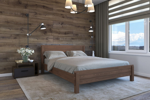 БРАШИРОВАННАЯ КРОВАТЬ РЕЙМА ИЗ МАССИВА