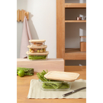 Контейнер для запекания и хранения smart solutions с крышкой из бамбука, 370 мл