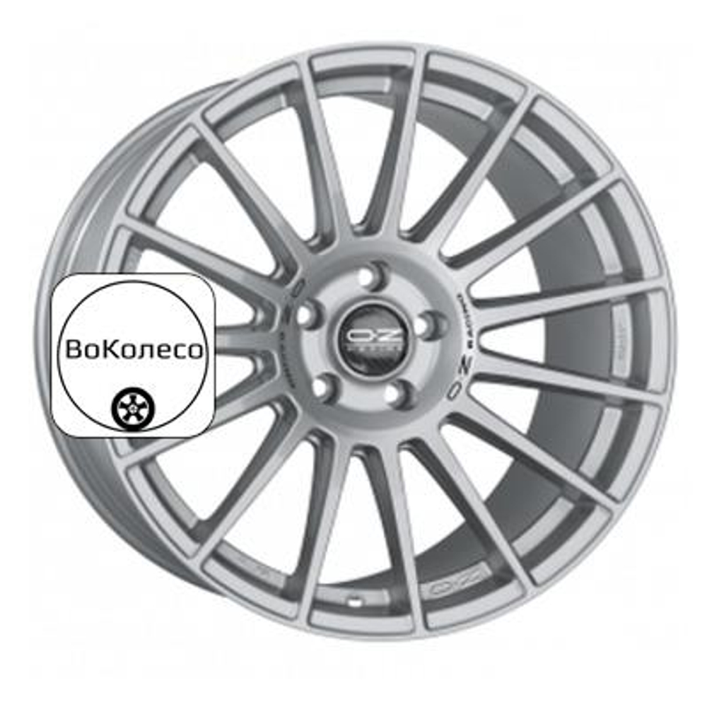 8x18/5x112 ET35 D75 Superturismo LM Matt Race Silver + Black Lettering OZ