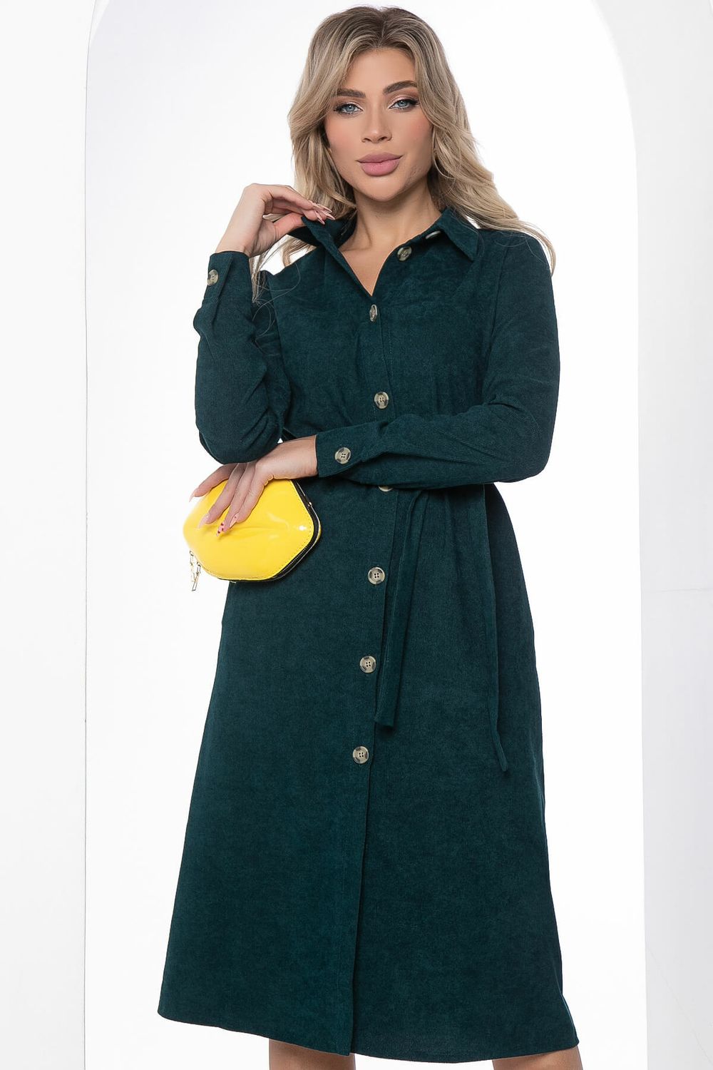 Платье рубашка "Джоанна" (изумруд) П8528 LT Collection