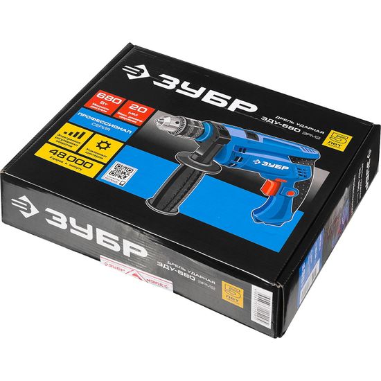 Дрель ударная "ЗУБР" ЗДУ-680 ЭРМ2