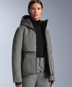 Oysho Водостойкая куртка FELLEX® Wool Blend SKI, антрацитово-серый