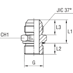 Штуцер FE JIC 9/16" BSP 1/8"