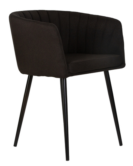 Стул обеденный DOBRIN ALINA, черная ткань (LAR-106D-28)