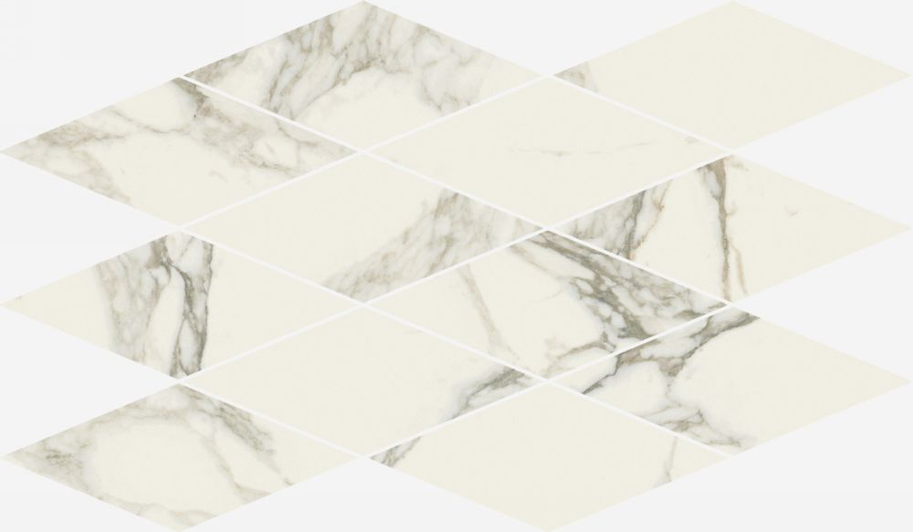 Ступень Charme Deluxe Arabescato White Mosaico Diamond Lux 28x48
