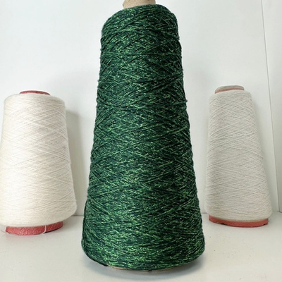 COTTON LUREX; 95% хлопок, 5% люрекс; 400м/100гр; Шнурок; цвет: темно-зеленая нить , люрекс зеленый. Есть бобинка: 229 гр