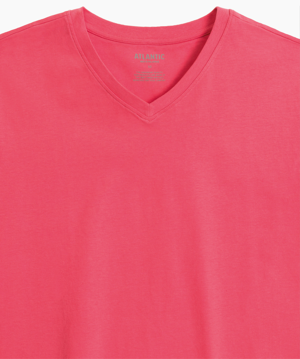 Мужская пижама Atlantic, 1 шт. в уп., хлопок, коралловая + темно-синяя, NMP-379E