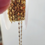 Цепочка, сталь, 2я позолота, р-р 3.5×1.5 мм, цена за отрезок 50 см