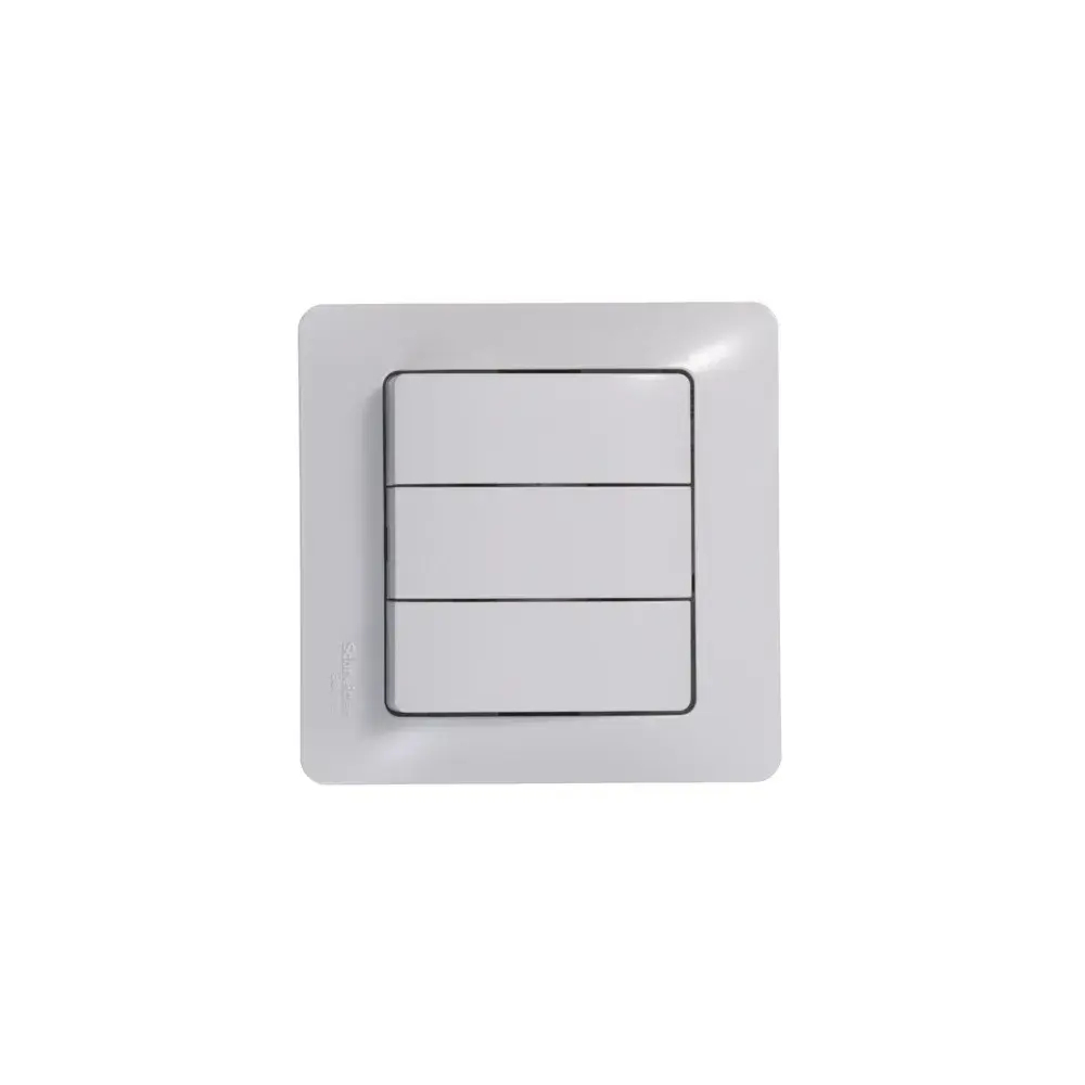 GLOSSA 3-клавишный ВЫКЛЮЧАТЕЛЬ, сх.1+1+1, 10АХ, механизм, БЕЛЫЙ