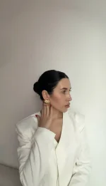 Серьги Луна, Золотые