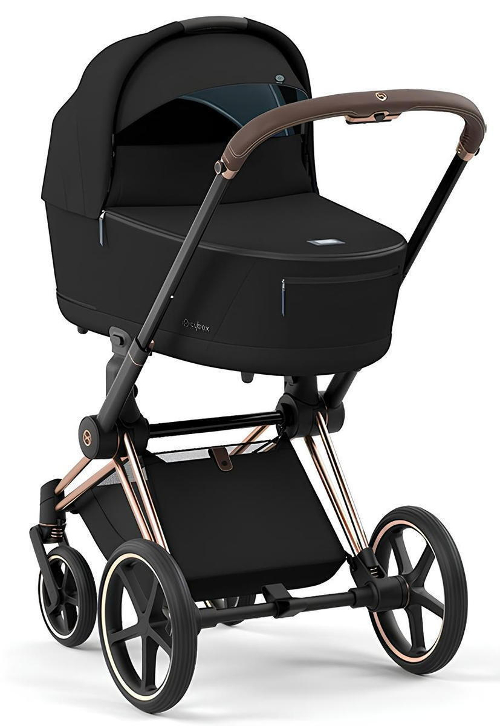 Коляска для новорожденных Cybex Priam IV Rosegold Stardust Black Plus